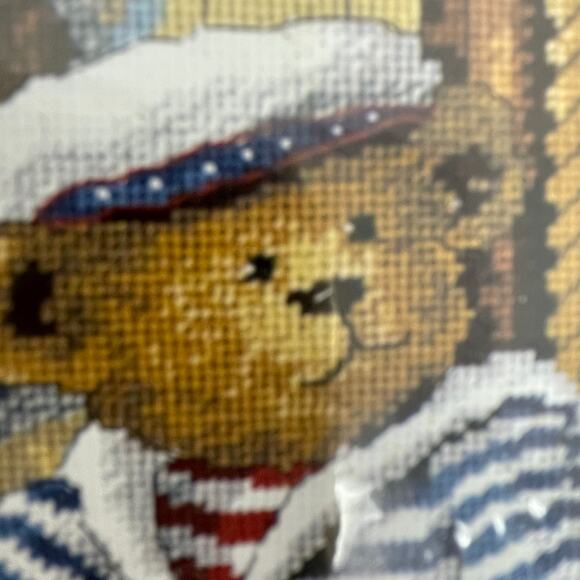 Sunset Needlepoint Bear Ahoy! Kit by Anna Krajewski Vintage New in Package - Picture 13 of 14